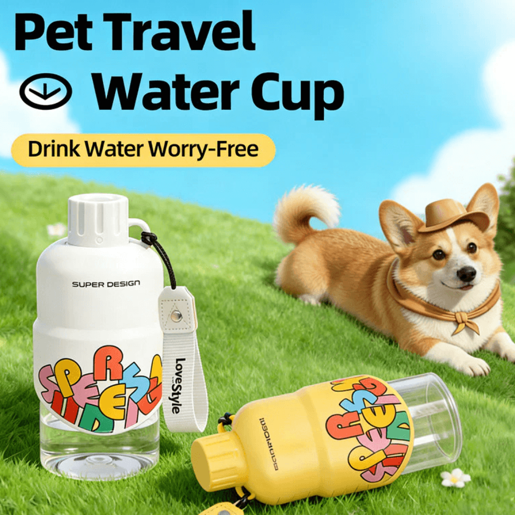 Portable 2-in-1 Pet Travel Water Bottle