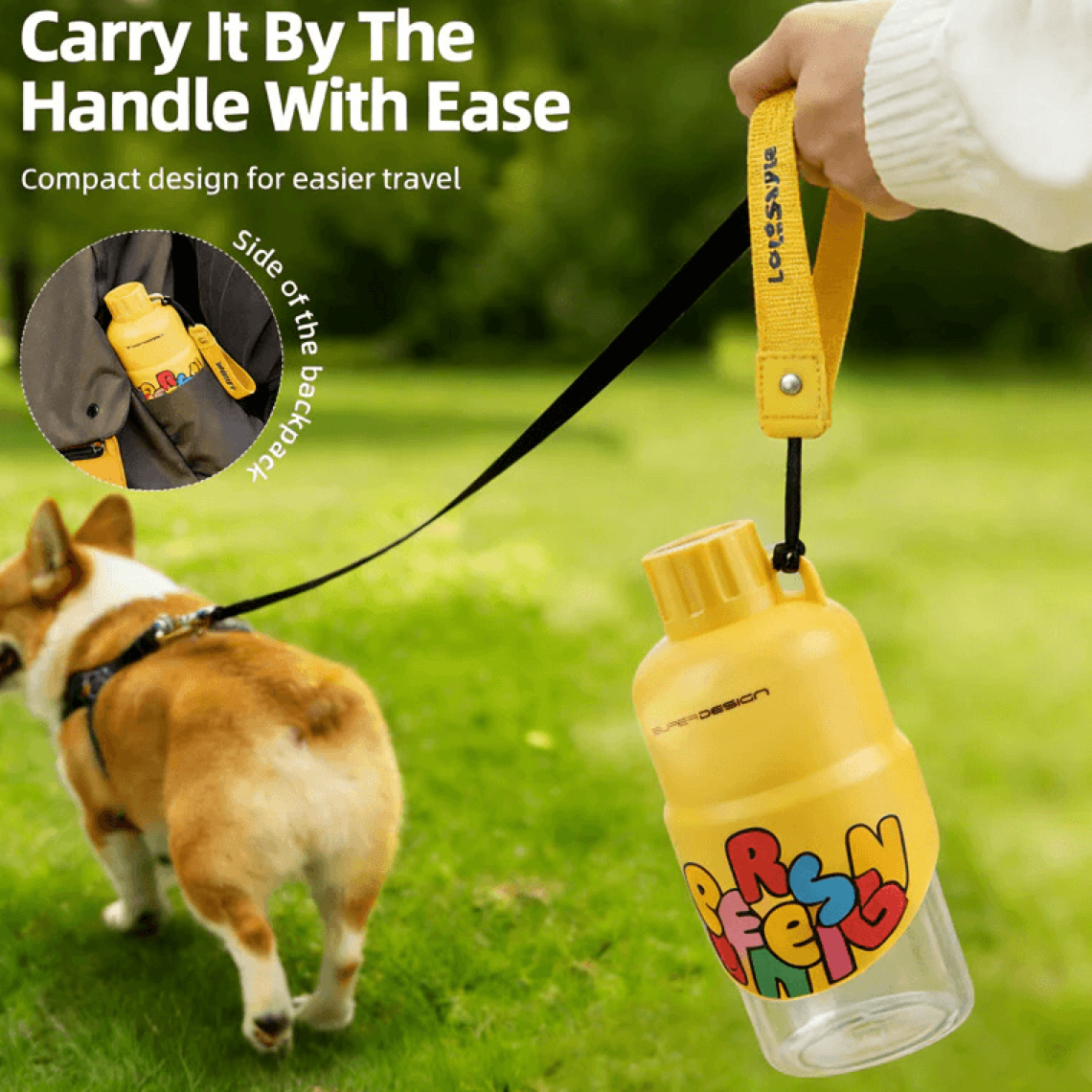 Portable 2-in-1 Pet Travel Water Bottle
