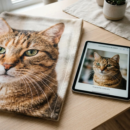Custom Pet Photo Blanket - Personalized Premium Fleece Throw