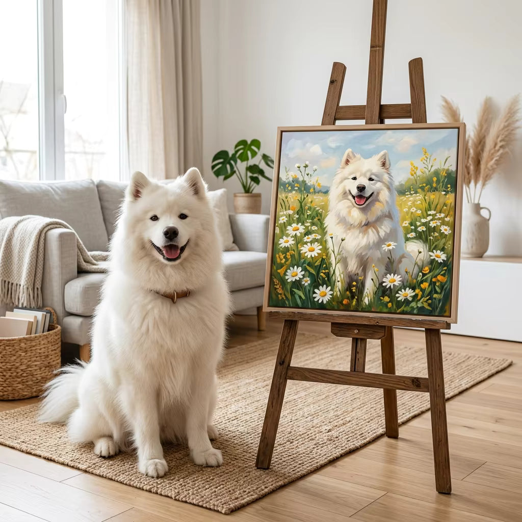 Modern Custom Digital Pet Portrait - Boutique Art Studio Edition