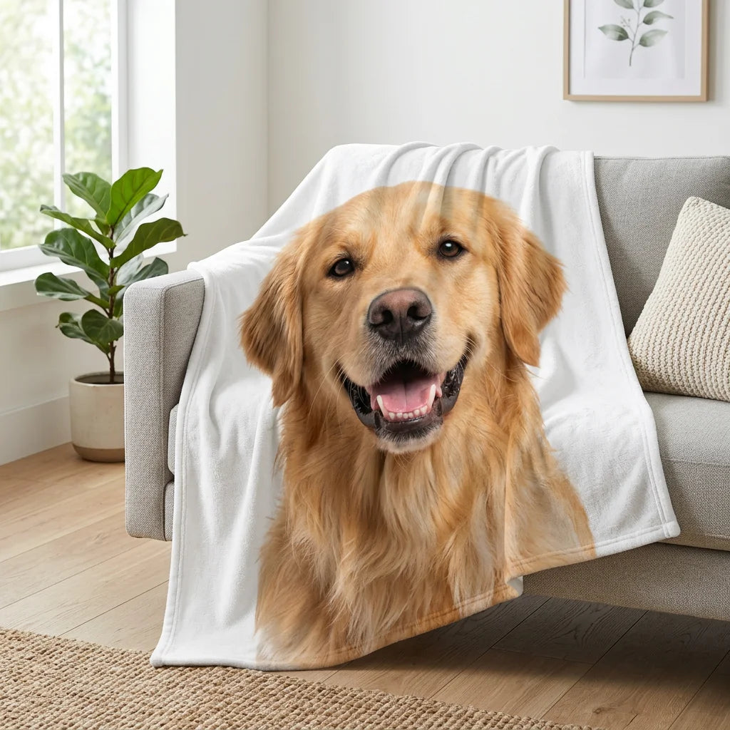 Custom Pet Photo Blanket - Personalized Premium Fleece Throw