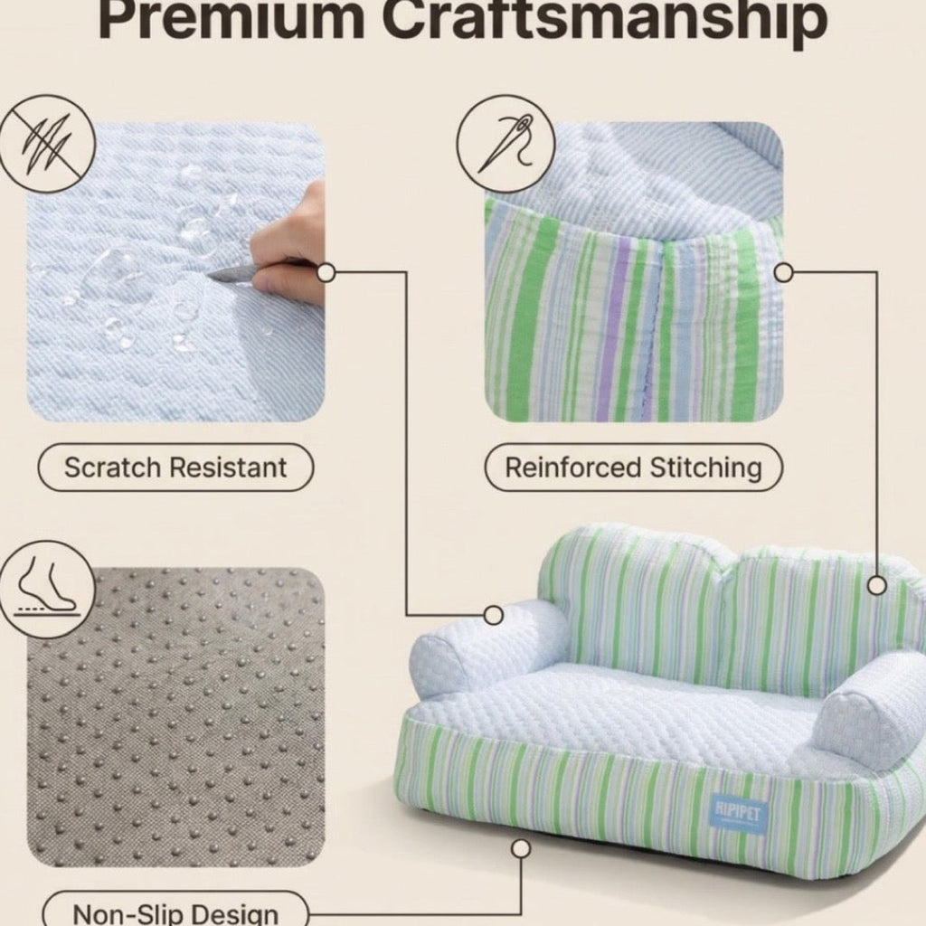 Luxury Orthopedic Dog Sofa Bed - Washable & All-Seasons