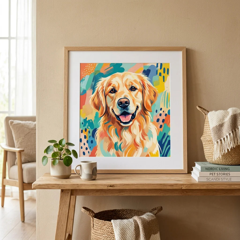 Modern Custom Digital Pet Portrait - Boutique Art Studio Edition