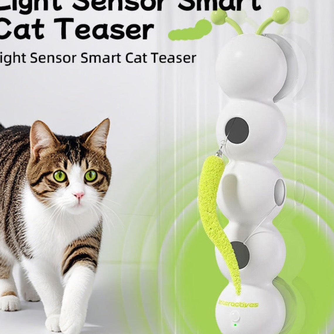 Smart Motion-Activated Cat Teaser Toy