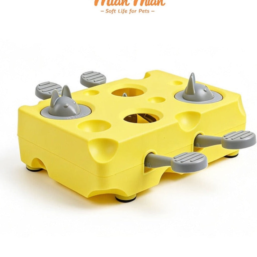 Interactive Cheese Whack-A-Mole Cat Toy