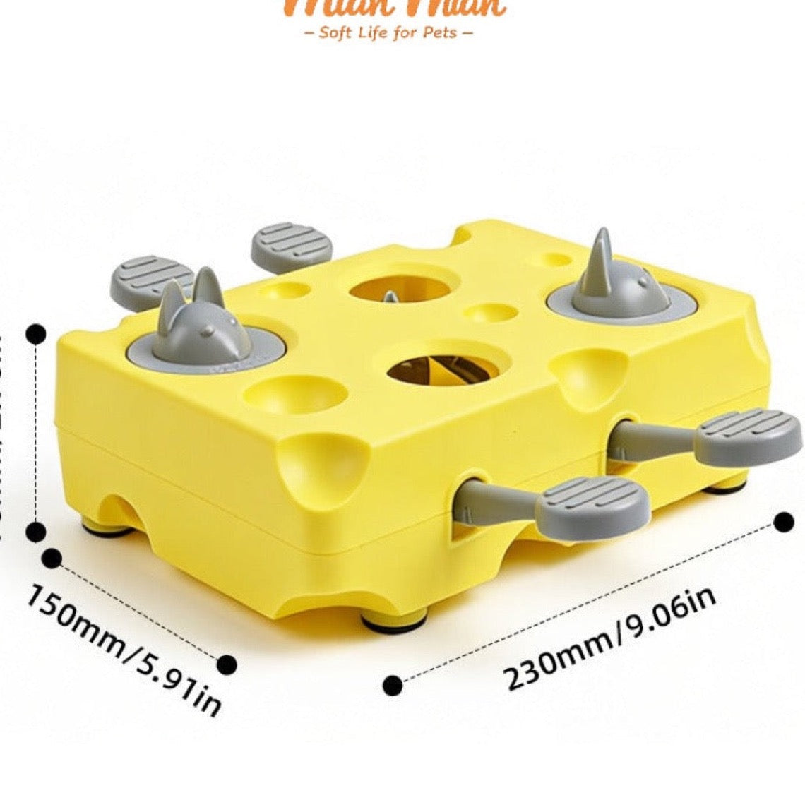 Interactive Cheese Whack-A-Mole Cat Toy