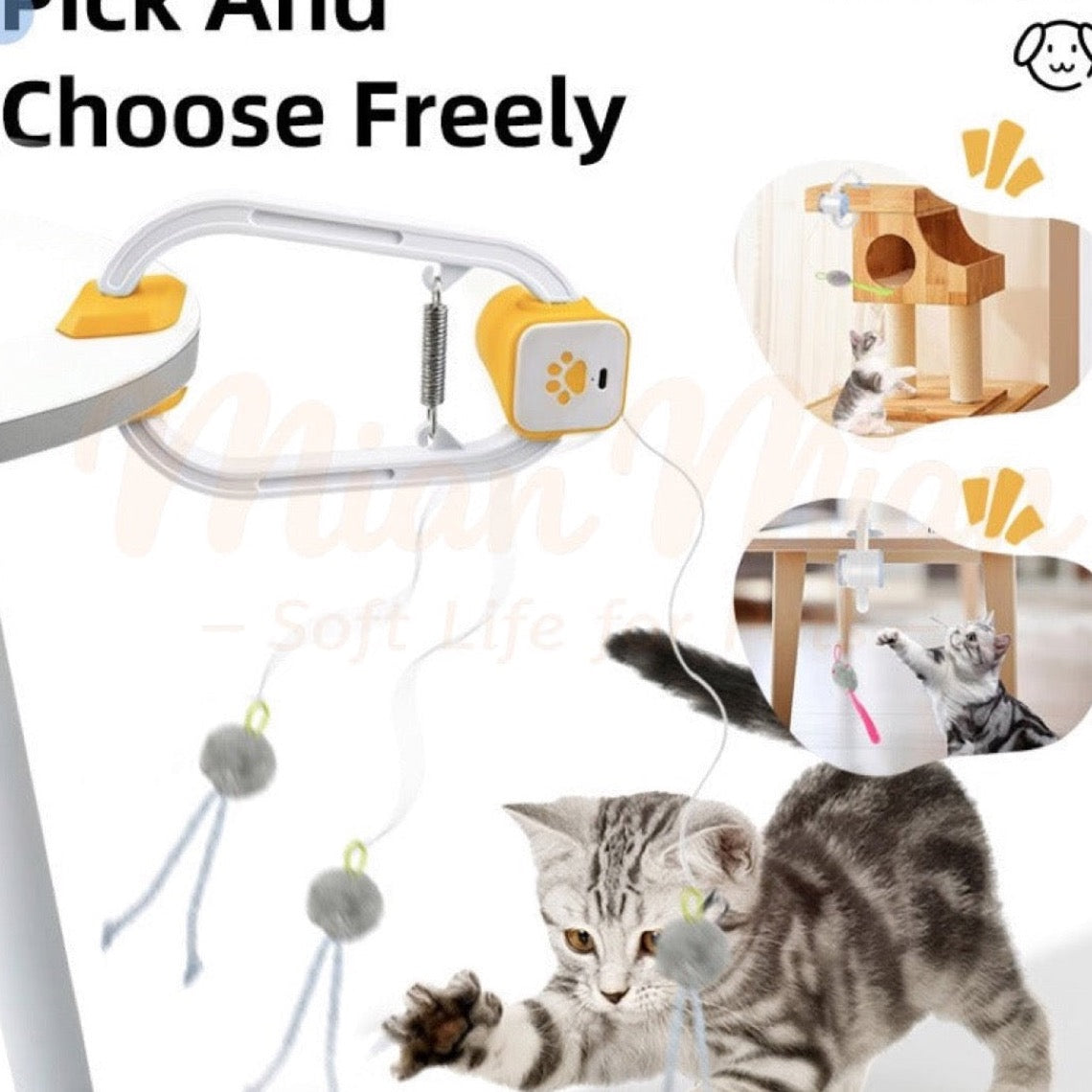 Interactive Dual-Mode Remote Control Cat Teaser