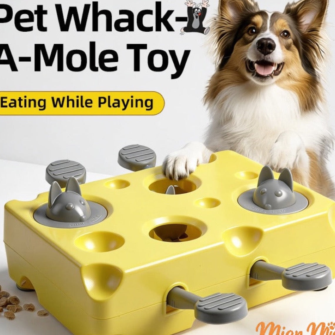 Interactive Cheese Whack-A-Mole Cat Toy