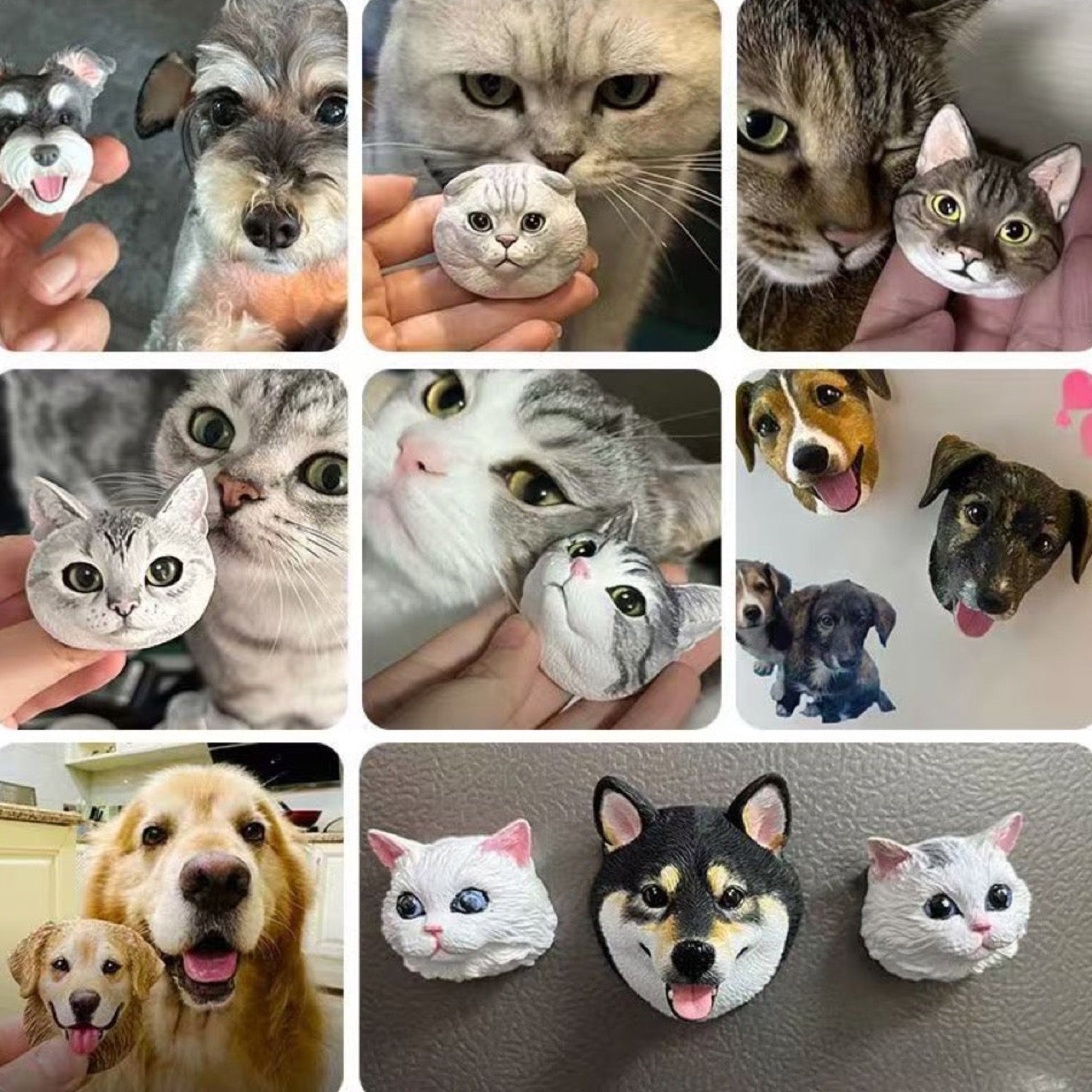 Hand-Painted Custom Gypsum Pet Sculpture