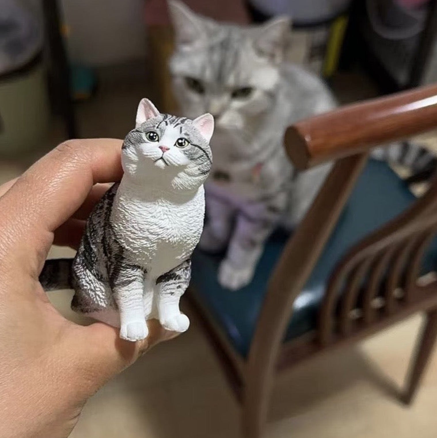 Hand-Painted Custom Gypsum Pet Sculpture