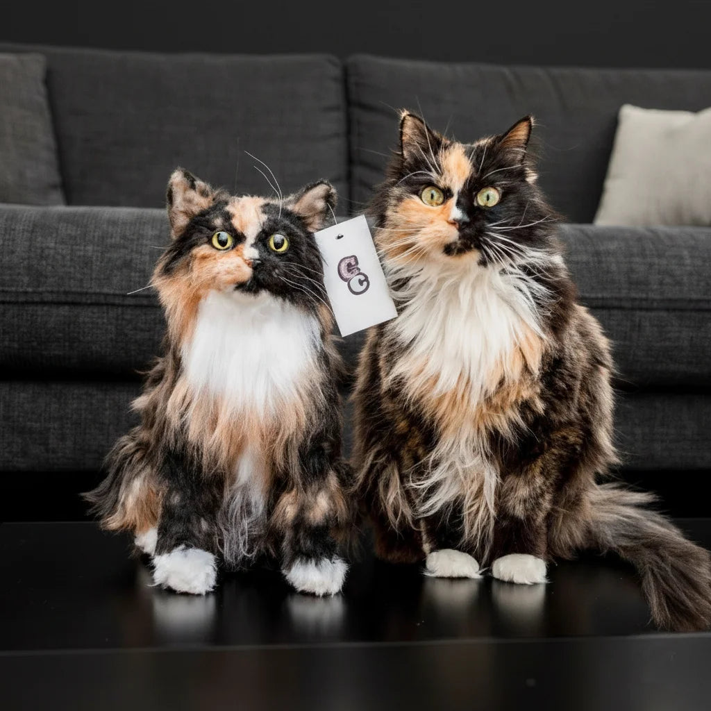 Life-like 1:1 Custom Pet Plush Replica - Hand-Crafted Stuffed Animal Memorial